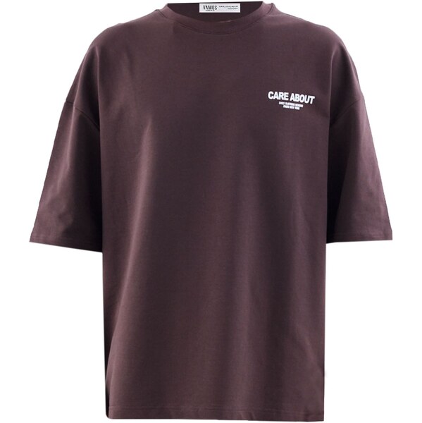 VAMOS CLO Tričko hnedá / biela 62053217