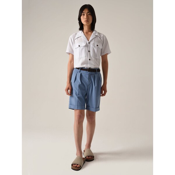 Antioch Plisované nohavice modrosivá 61974035