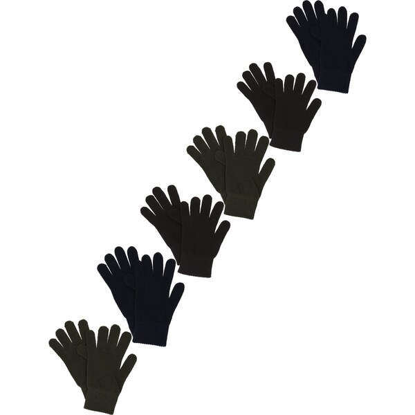 Lindex Rukavice námornícka modrá / tmavohnedá / tmavozelená 63152635