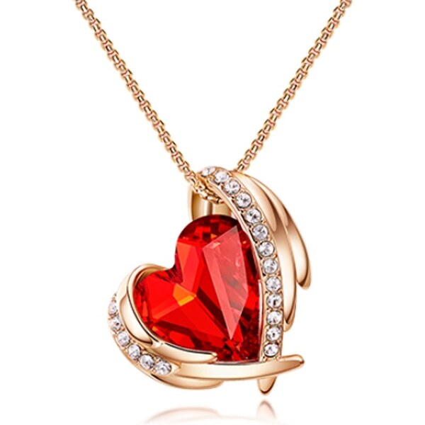 SWAROVSKI Elements Swarovski e. náhrdelník Angel Heart, červené srdce 61958437