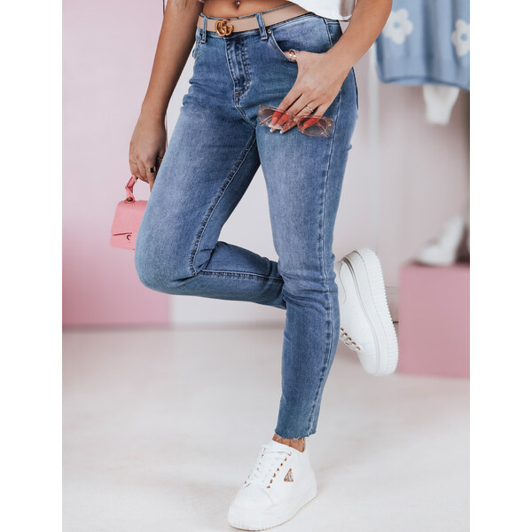 BASIC Dámske modré skinny rifle MODENIM UY2382 61959006