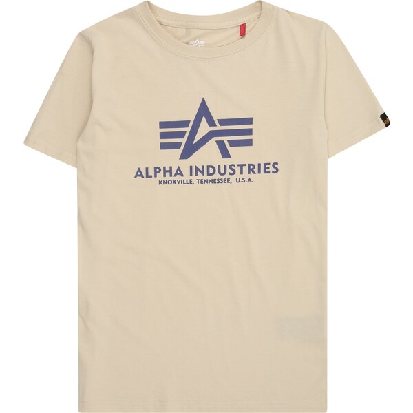 ALPHA INDUSTRIES Tričko béžová / námornícka modrá 61965298