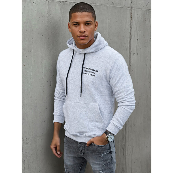 Pánska mikina s kapucňou Farba Ecru DSTREET BX5461 65636562