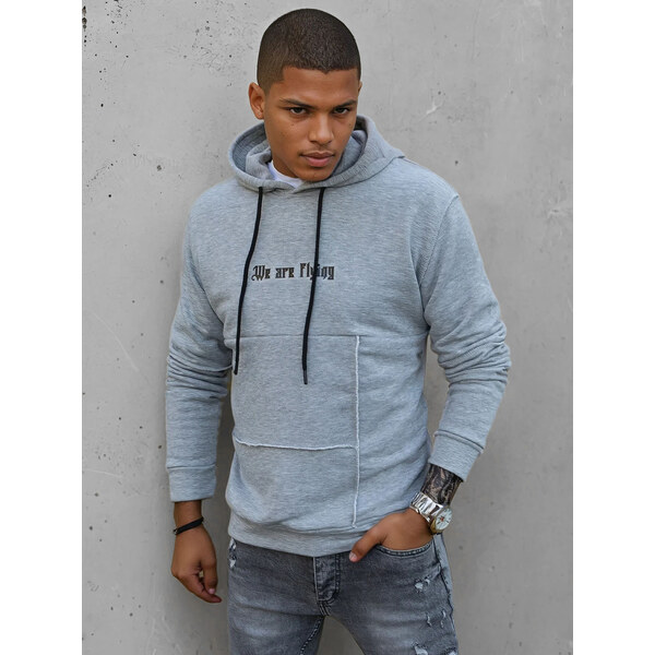 Pánska mikina s kapucňou Farba sivá DSTREET BX5475 65597337