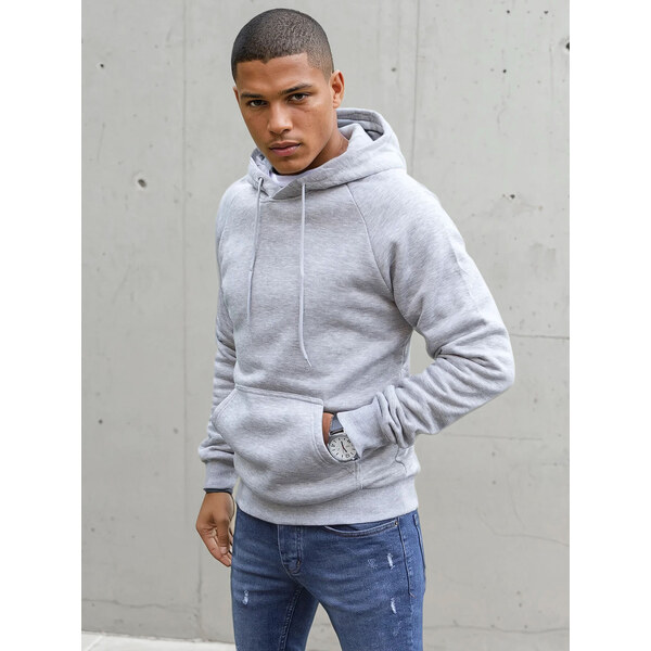 Pánska mikina s kapucňou Farba tmavo sivá DSTREET BX5479 66362229