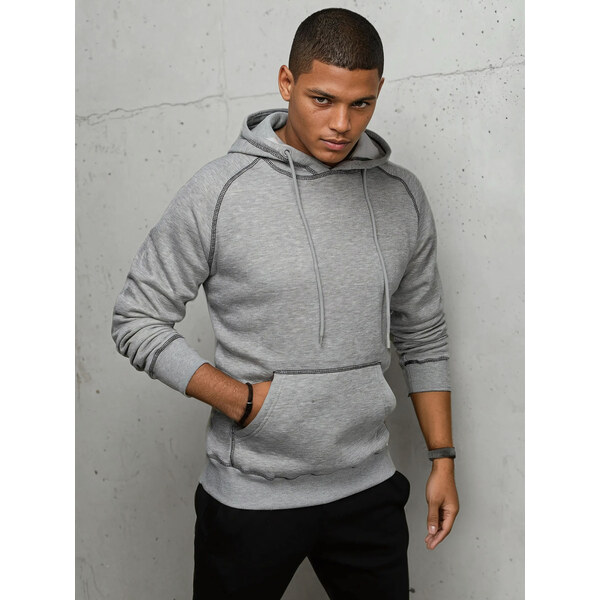 Pánska mikina s kapucňou Farba svetlo šedá DSTREET BX5514 65597341