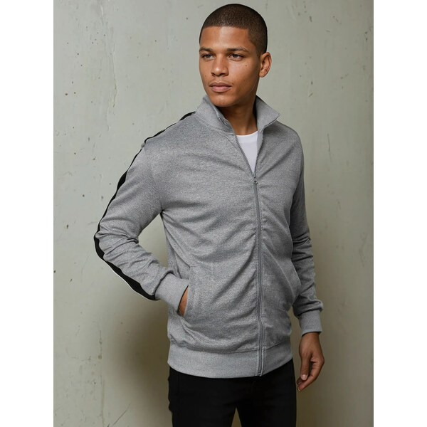 Pánska mikina na zips Farba zelená DSTREET BX5561 65613870