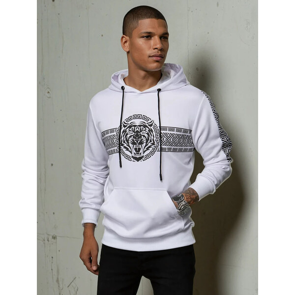 Pánska mikina s kapucňou Farba Biela DSTREET BX5573 65597368