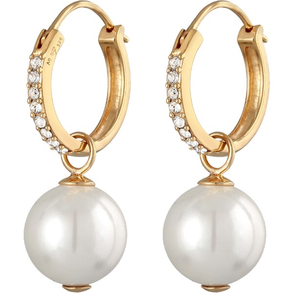 ELLI Náušnice zlatá / priehľadná / perlovo biela 63144121