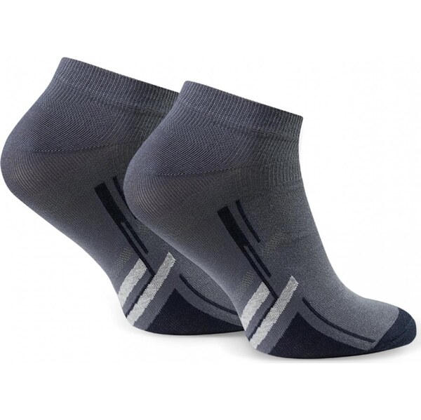 BASIC Sivé pánske športové členkové ponožky Art. 101 TC104, GRAY 61971500