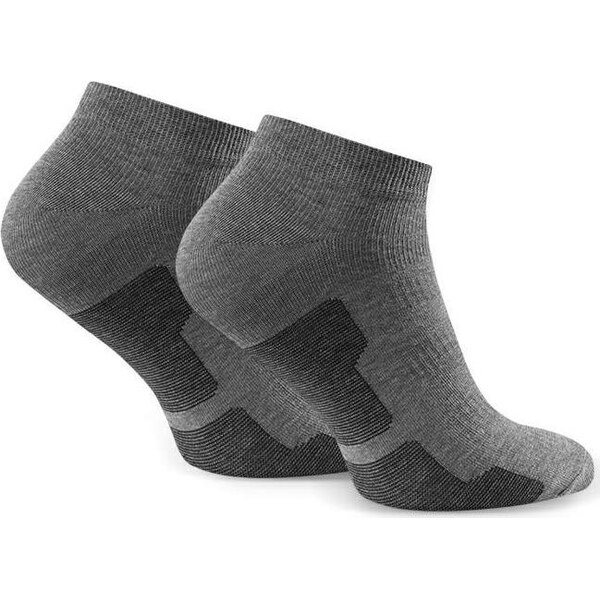 BASIC Tmavosivé melanž pánske športové členkové ponožky Art. 101 TB114 61971504