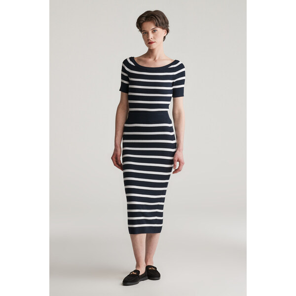 SUKŇA GANT STRIPED THIN KNIT SKIRT EVENING BLUE 61979790