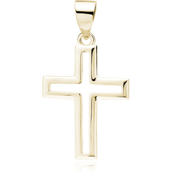 Olivie Stříbrný přívěsek KŘÍŽEK GOLD 9408 65048814