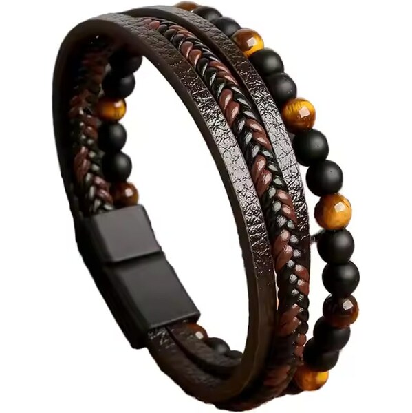 Originálny hnedý pánsky náramok 65638742