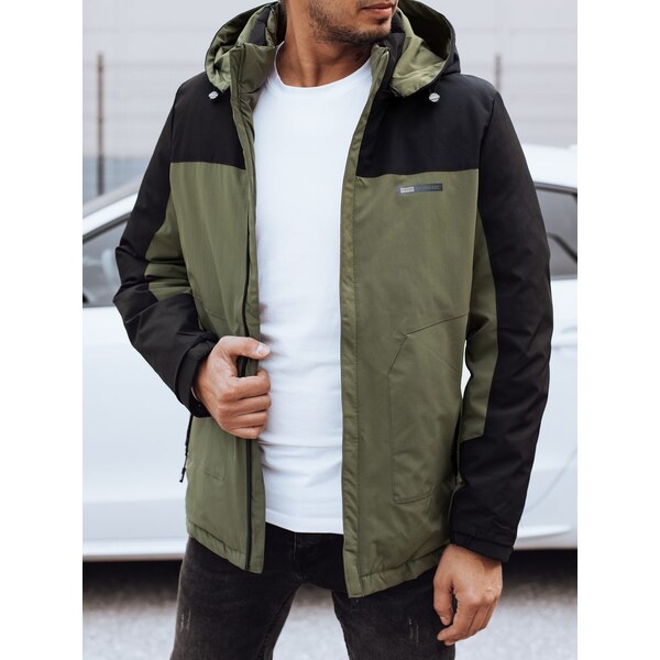 Dstreet Čierno-zelená zimná bunda pre pánov 65637921