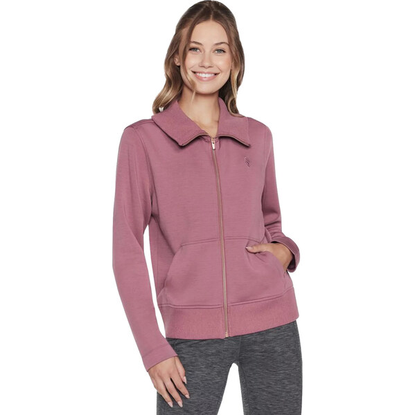 Ružová dámska mikina Skechers Hoodless Hoodie Skechcloud Jacket WJA288 61983175