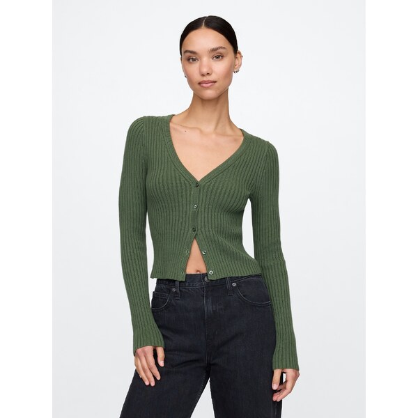 GAP Dámsky Crop Rebrovaný kardigan 744782-00 66266033