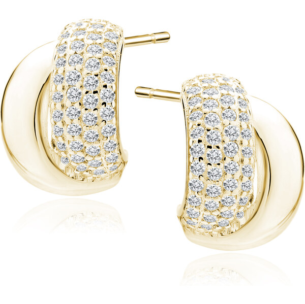 Olivie Svadobné strieborné náušnice GOLD 9412 64818306