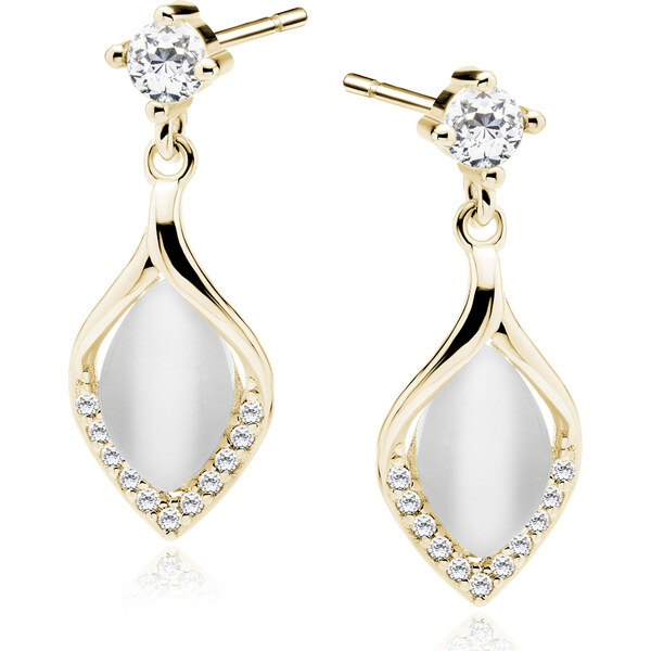 Olivie Svatební stříbrné náušnice GOLD 9414 65048817