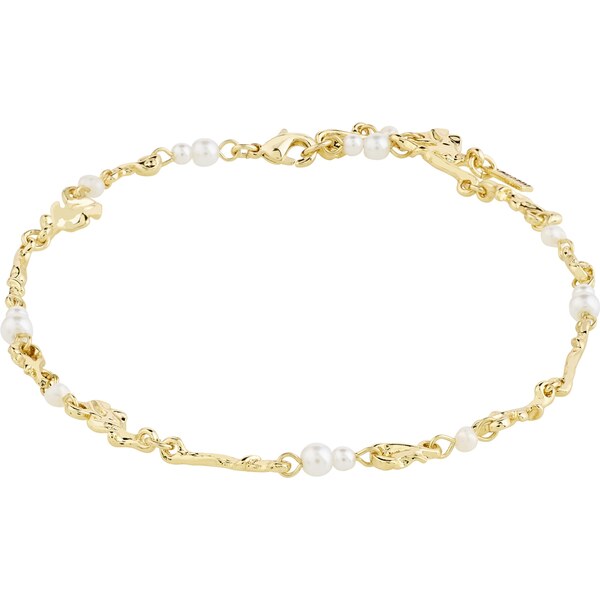 Pilgrim Bižutéria na nohy zlatá / perlovo biela 62111008