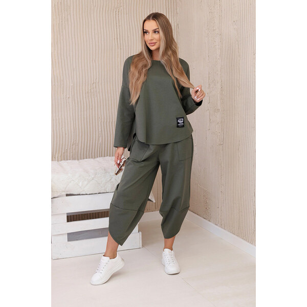 Fashionweek Talianska súprava nohavíc a blúzky, voľný, pohodlný štýl 50736823
