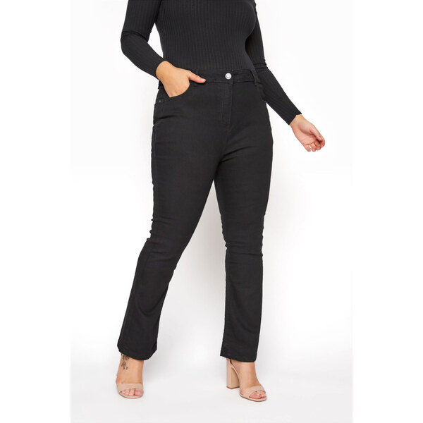 (veľ. 60) Elastické bootcut rifle Isla čierne 61987721