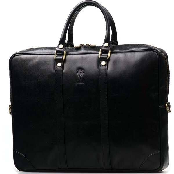 Blaire Kožená pracovná taška Gavin čierna 64987983