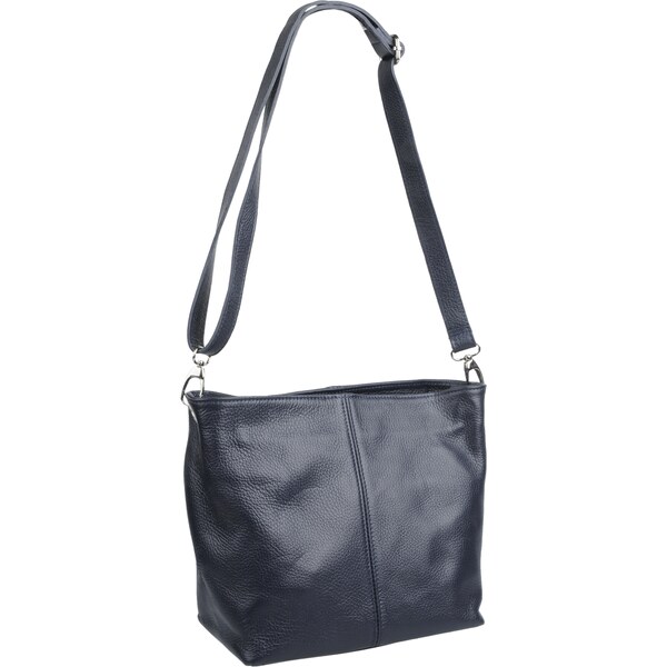 Modrá kožená talianska crossbody kabelka Prisca Blu Scura NovaKabelka 4136851