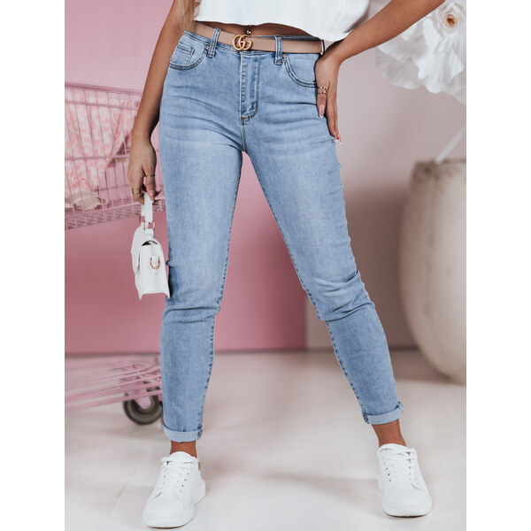 BASIC Svetlomodré slim fit džínsy MYJINN UY2380 61995971