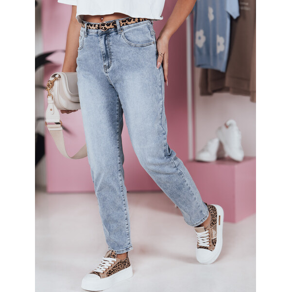 BASIC Svetlomodré štýlové džínsy mom CASUALJIN UY2351 61996014