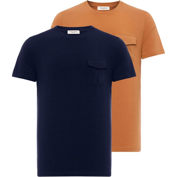 Anou Anou Tričko námornícka modrá / oranžová 62217079