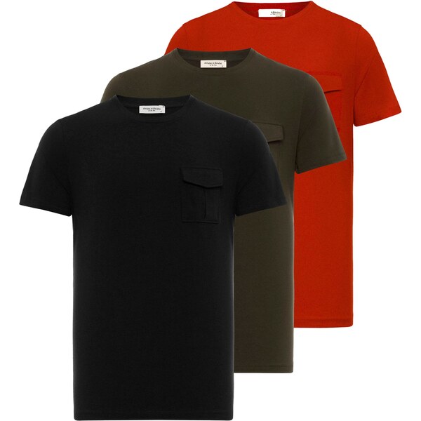 Anou Anou Tričko námornícka modrá / kaki / červená 62217085