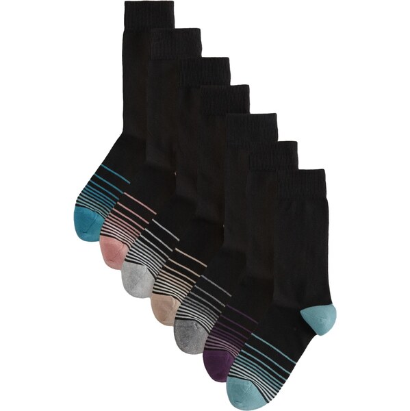 Next Ponožky svetlomodrá / sivá melírovaná / ružová / čierna 62002831