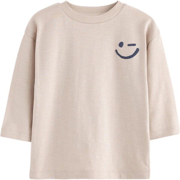 Next Tričko béžová / kráľovská modrá 62072529