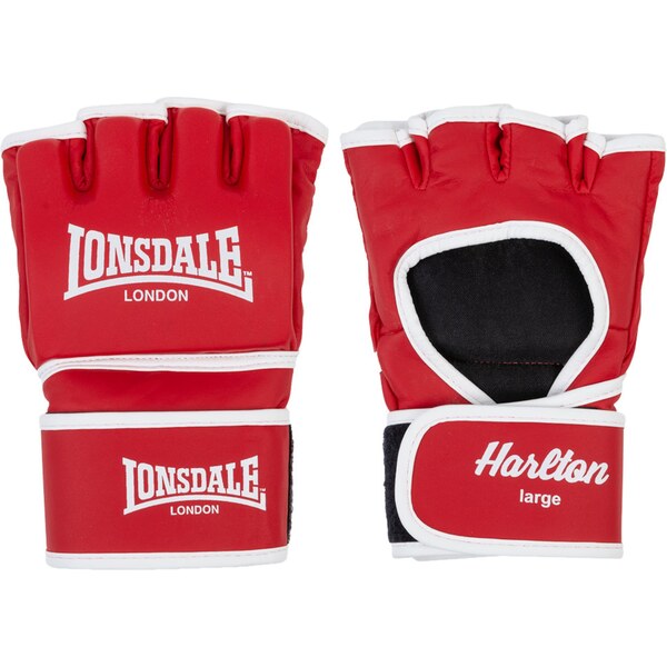 LONSDALE Športové rukavice Harlton červená / biela 65644573