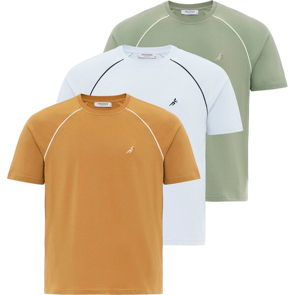 Moxx Paris Tričko kaki / oranžová / čierna / biela 62052885