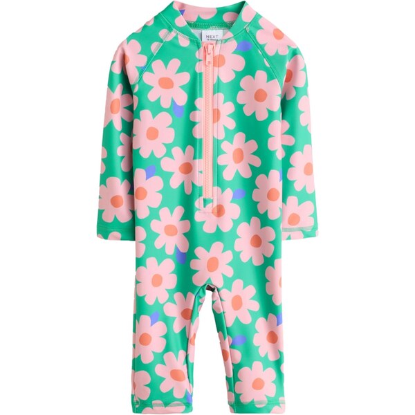 Next Jednodielne plavky kráľovská modrá / nefritová / neónovo oranžová 62002106