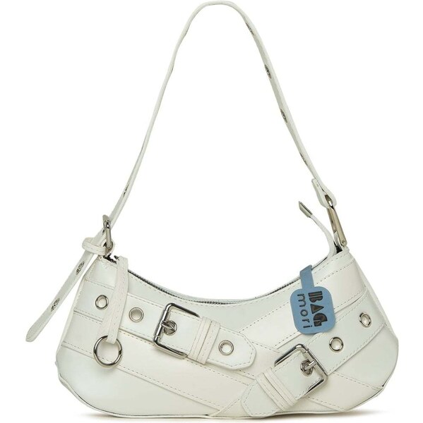 Bagmori Kabelka na rameno prírodná biela 62297616