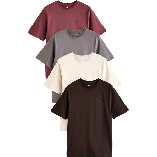 Next Tričko krémová / tmavohnedá / sivá / brusnicová 62111292