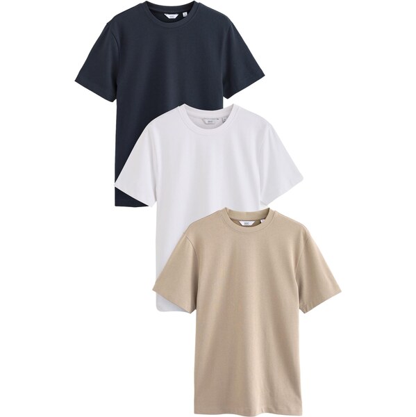 Next Tričko piesková / tmavomodrá / biela 62111309