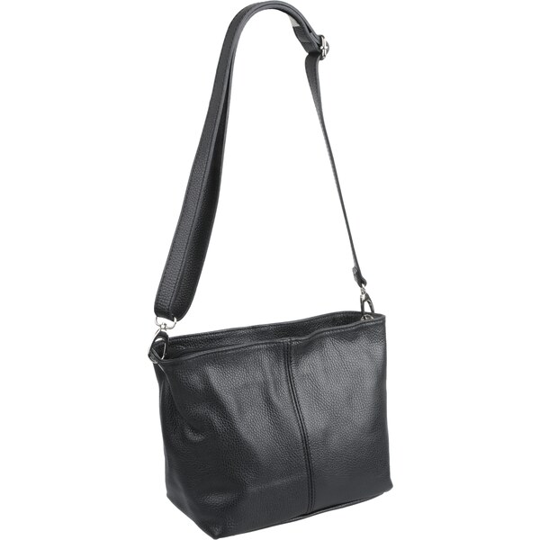 Čierna kožená talianska crossbody kabelka Batilda Nera NovaKabelka.sk 382105