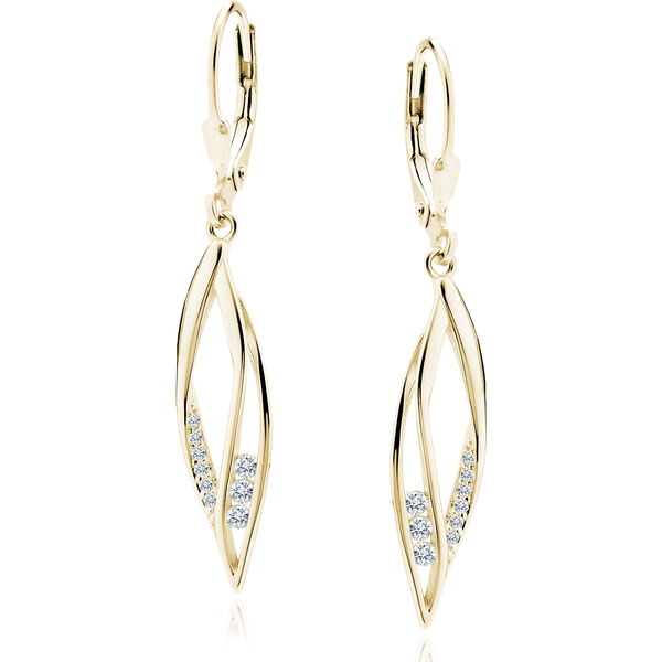 Olivie Svatební stříbrné náušnice GOLD 9427 65048824