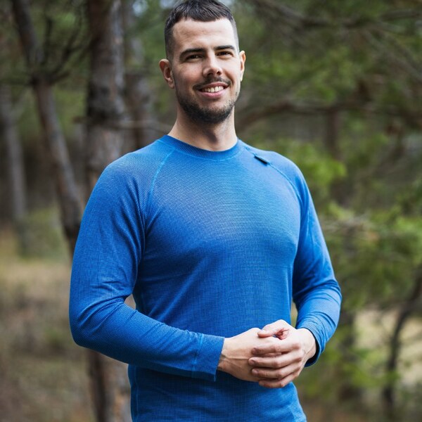 TERMOVEL Modré pánske termo tričko z modalového vlákna 65151424