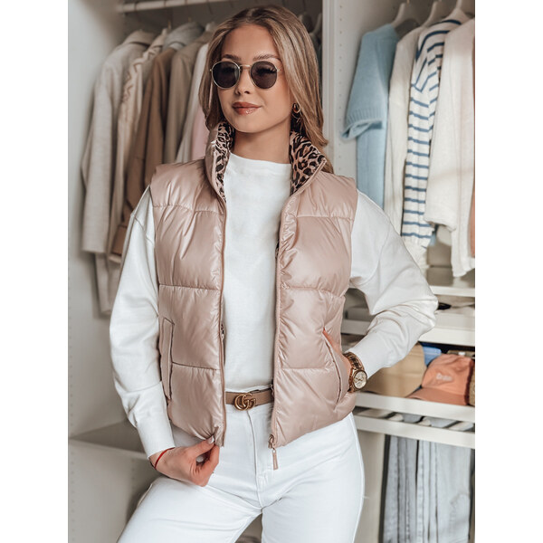 BASIC Ružová dámska obojstranná vesta CHIPUFF TY4823 62022197