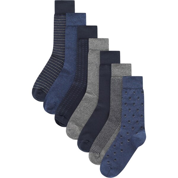 Next Ponožky námornícka modrá / tmavomodrá / sivá / čierna 62024371