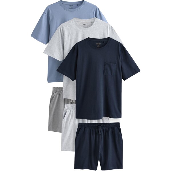 Next Krátke pyžamo tmavomodrá / modrosivá / sivá / tmavosivá 62024348