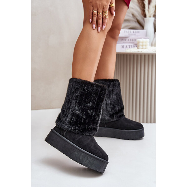 NEWS Dámske snežnice 24BT30-8021 model 202195 Black - NOVINKY 62023679