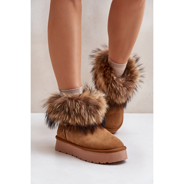 SWEET SHOES Snehule W5893 hnedé - Step in style 62023708