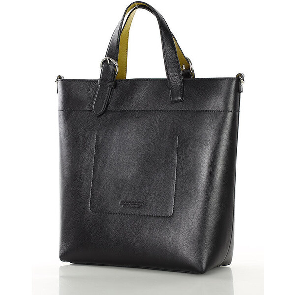 MARCO MAZZINI Veľká prémiová kožená shopper kabelka | čierna G12396a 62031990