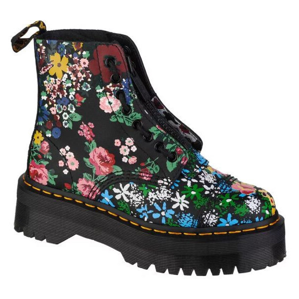 Dámske členkové topánky 27128001 Floral DM27128001 Black mix of 62032310